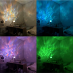 Lámpara RGB con proyección de ondas